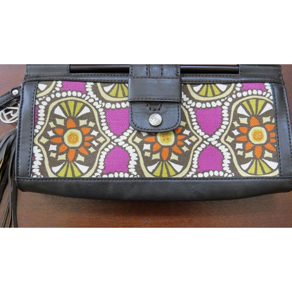 Relic by Fossil Montclare  Wristlet Clutch purse with tassel and charm